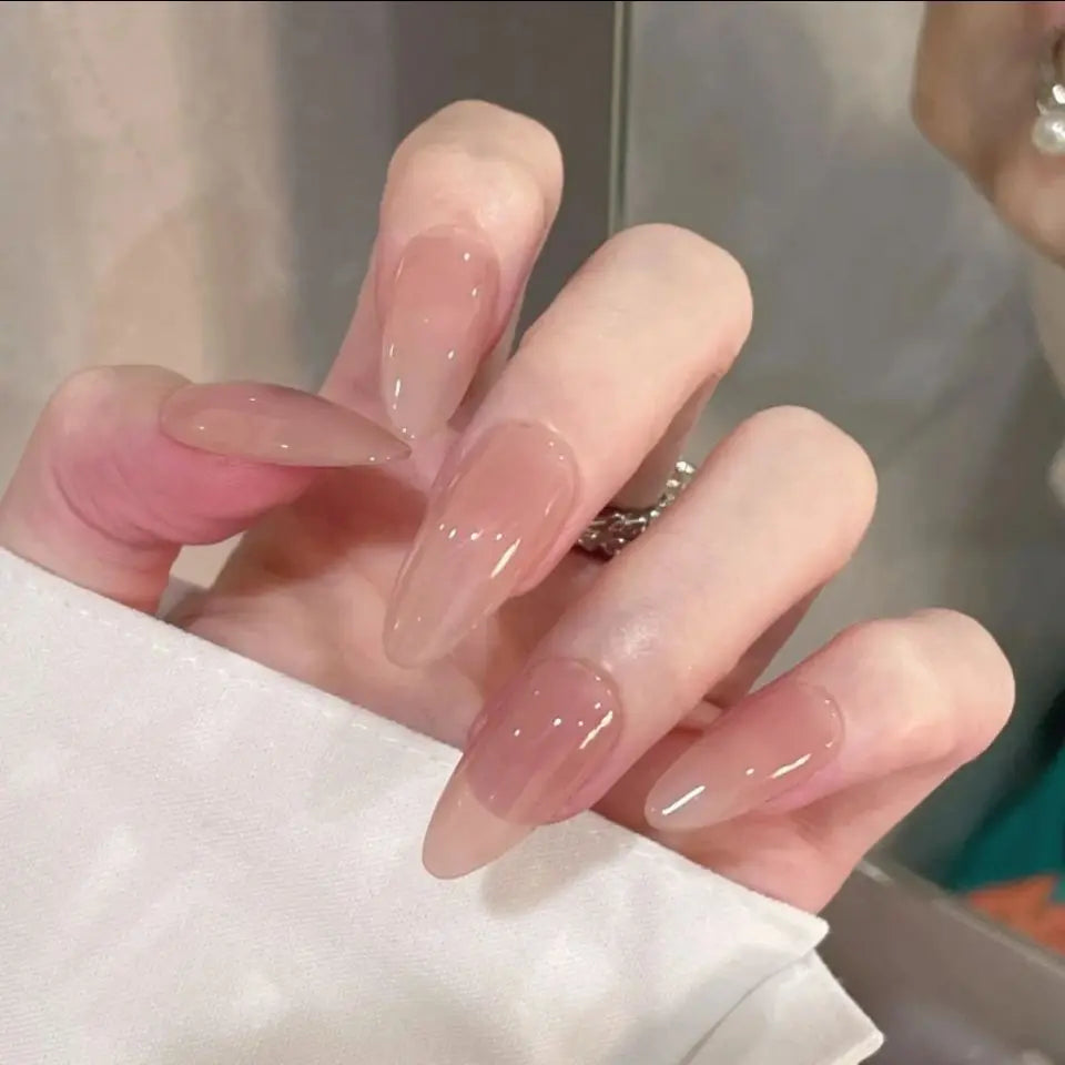 24pcs/Box Long Coffin False Press on Nails