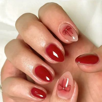 24pcs/Box Long Coffin False Press on Nails