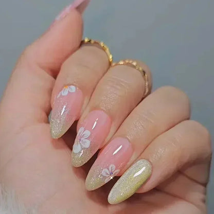 24pcs/Box Long Coffin False Press on Nails