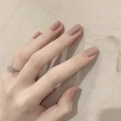 24pcs/Box Long Coffin False Press on Nails