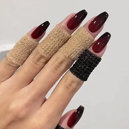 24pcs/Box Long Coffin False Press on Nails