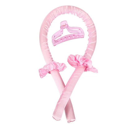 Heatless Curling Rod Headband No Heat Silk Curls Ribbon Hair Rollers Sleeping Soft Headband Lazy Hair Curlers Hair Styling Tools. Overnight Heatless Curling Set with Hair Scrunchies and Clip
