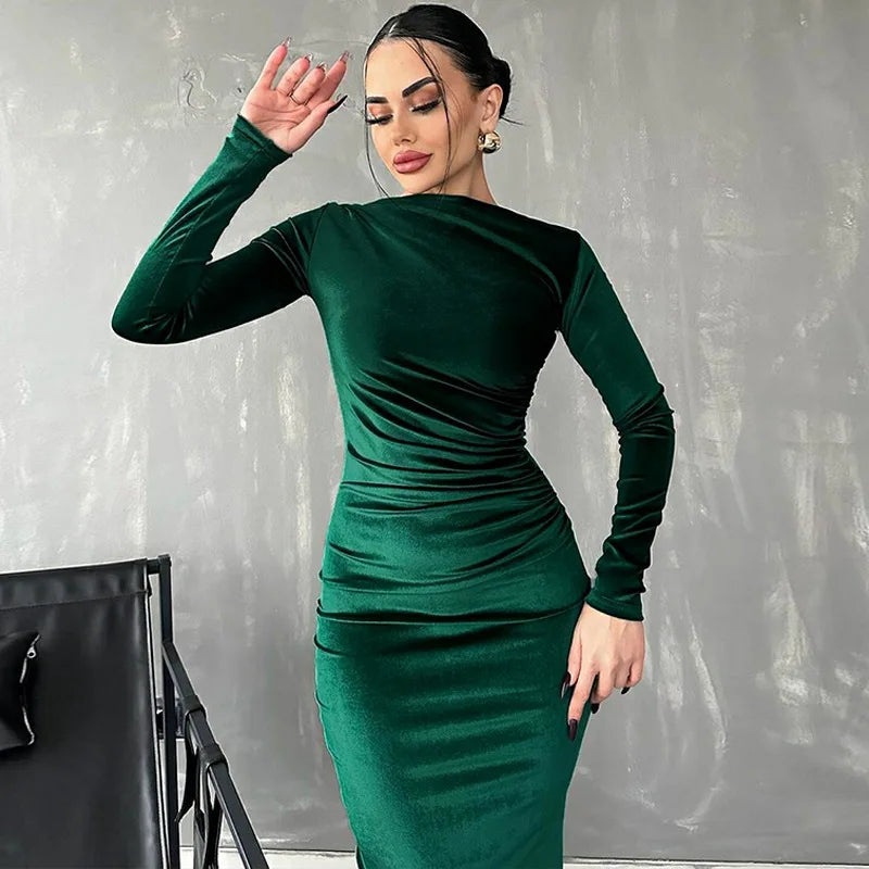 Making Moves Long Sleeve Midi Dress