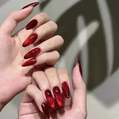 24pcs/Box Long Coffin False Press on Nails