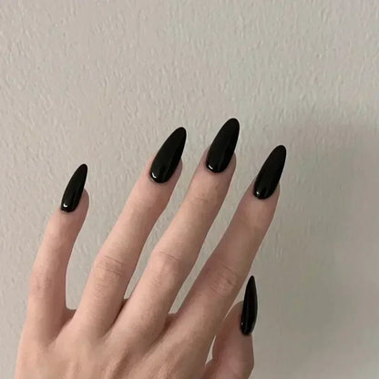 24pcs/Box Long Coffin False Press on Nails