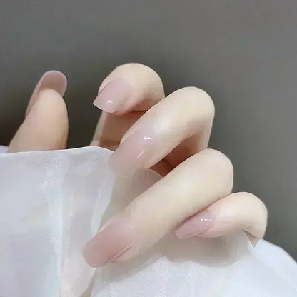 24pcs/Box Long Coffin False Press on Nails