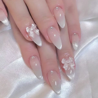 24pcs/Box Long Coffin False Press on Nails
