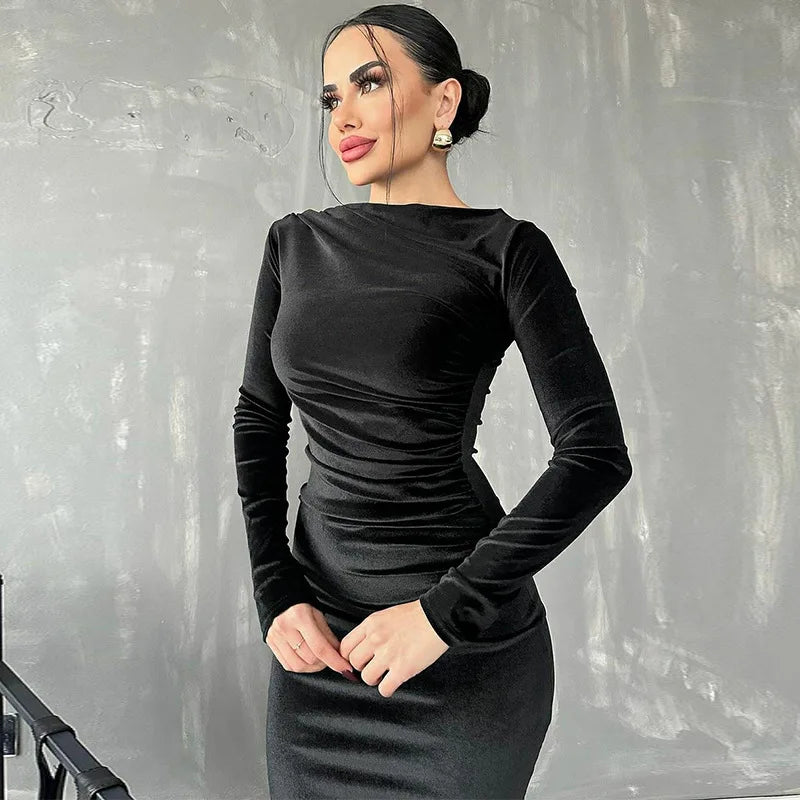 Making Moves Long Sleeve Midi Dress