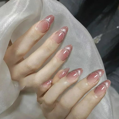 24pcs/Box Long Coffin False Press on Nails