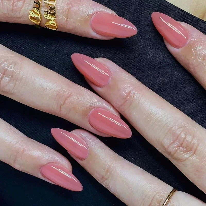 24pcs/Box Long Coffin False Press on Nails