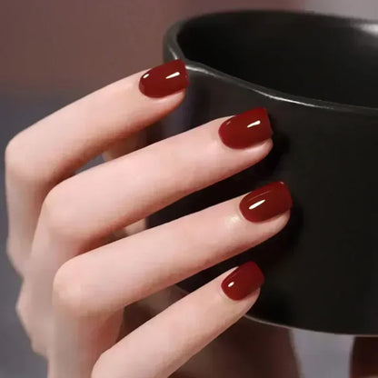 24pcs/Box Long Coffin False Press on Nails
