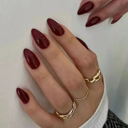 24pcs/Box Long Coffin False Press on Nails