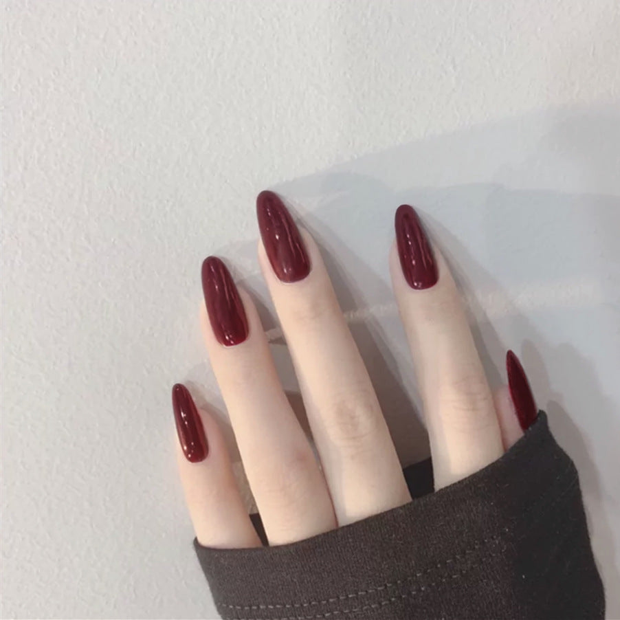 24pcs/Box Long Coffin False Press on Nails