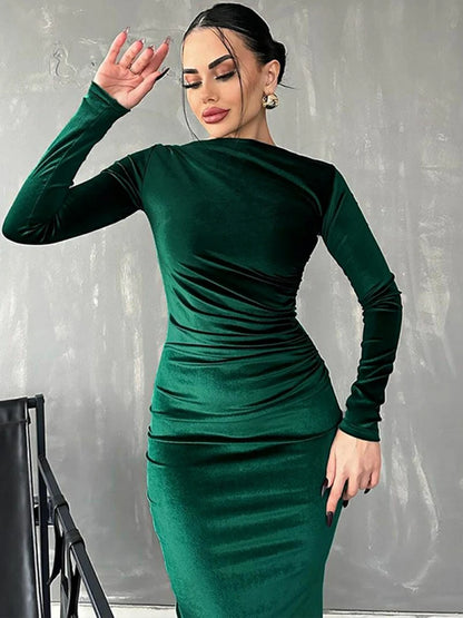 Making Moves Long Sleeve Midi Dress