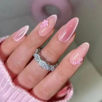 24pcs/Box Long Coffin False Press on Nails